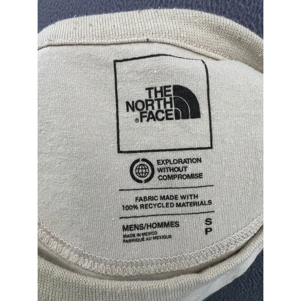 The North Face Shirt Mens Sz S Oval Intention Tent Graphic T-Shirt Tan Beige